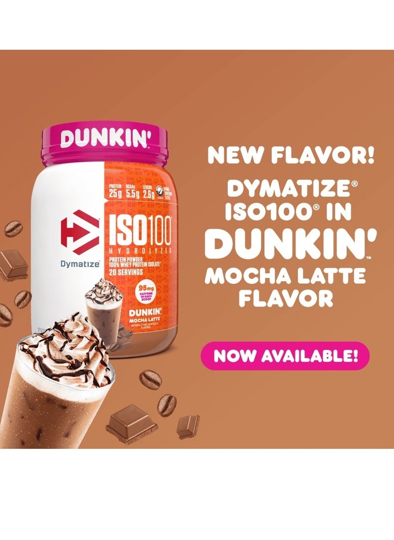 ISO 100 Whey Isolate Protein 20 Servings Dunkin Mocha Latte