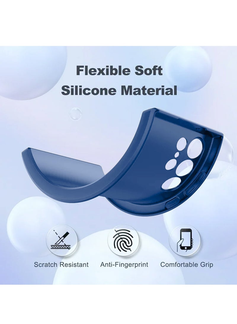 Wtech Samsung Galaxy S26 Ultra 5G 2025 Soft Liquid Silicone Case Cover (MCRPSN) - Navy Blue - Image 2