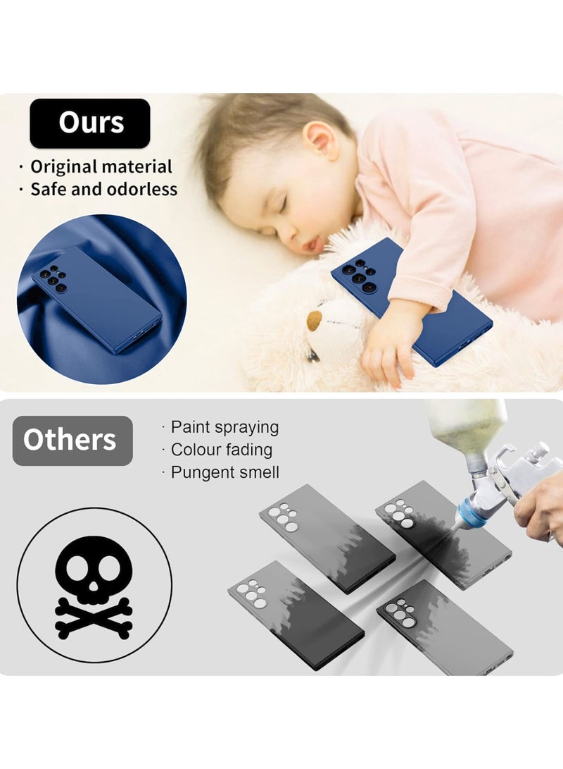 Wtech Samsung Galaxy S26 Ultra 5G 2025 Soft Liquid Silicone Case Cover (MCRPSN) - Navy Blue - Image 4