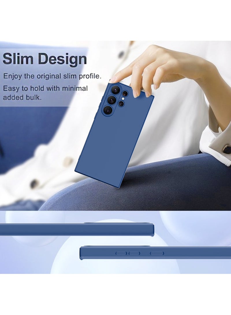 Wtech Samsung Galaxy S26 Ultra 5G 2025 Soft Liquid Silicone Case Cover (MCRPSN) - Navy Blue - Image 5