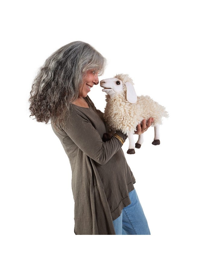 Folkmanis Woolly Sheep Hand Puppet, Cream; White, 1 ea - Image 2