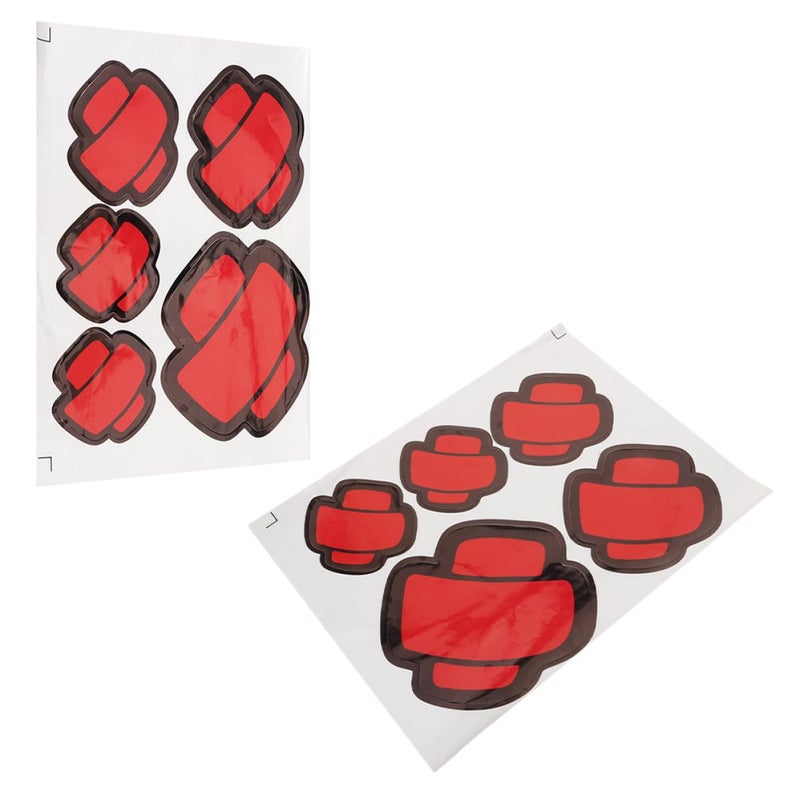 Red Reflective Car Scratch Protector Stickers 2pcs DIY Bumper Decals Anti Scratch - Image 2
