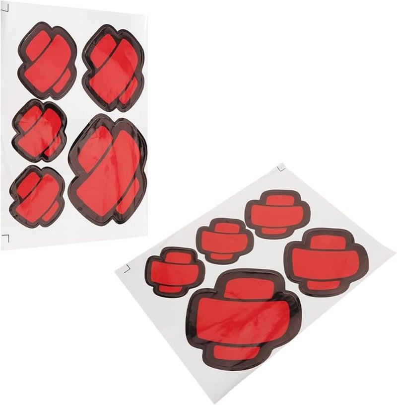 Red Reflective Car Scratch Protector Stickers 2pcs DIY Bumper Decals Anti Scratch - Image 1