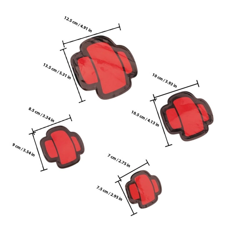 Red Reflective Car Scratch Protector Stickers 2pcs DIY Bumper Decals Anti Scratch - Image 3