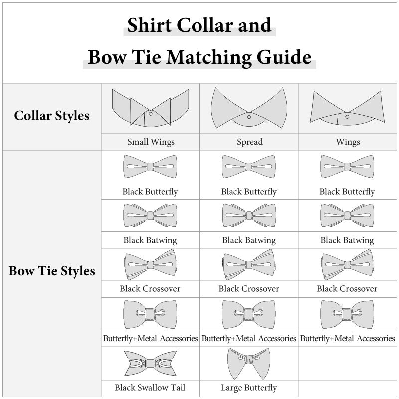 HAWSON Black Bow Ties Pocket Square Set with Cufflinks and Studs,Men's Adjustable Pre-Tied Silk Tuxedo Bow tie for Wedding. - Image 5