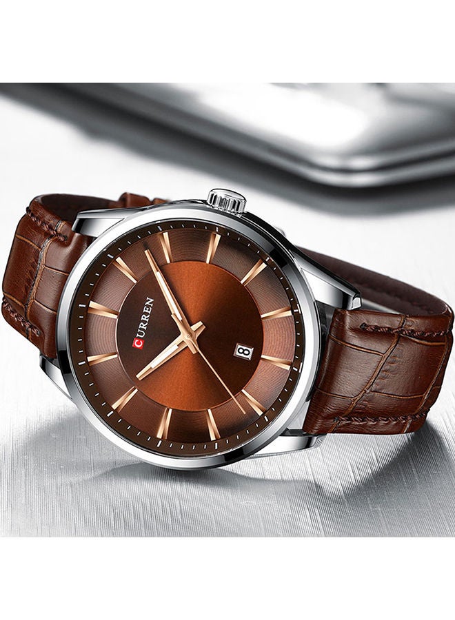 NIBEMINENT Leather Analog Wrist Watch J4340BR-1 - Image 3