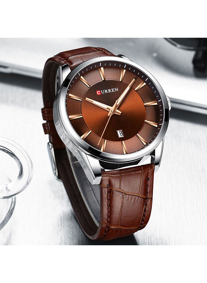 NIBEMINENT Leather Analog Wrist Watch J4340BR-1 - Image 2