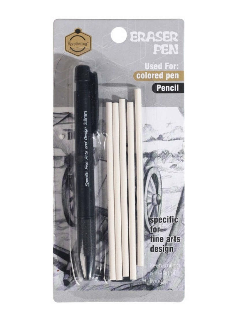 Keep Smiling Pen Eraser 3.8mm With 5 Spares  - Image 1