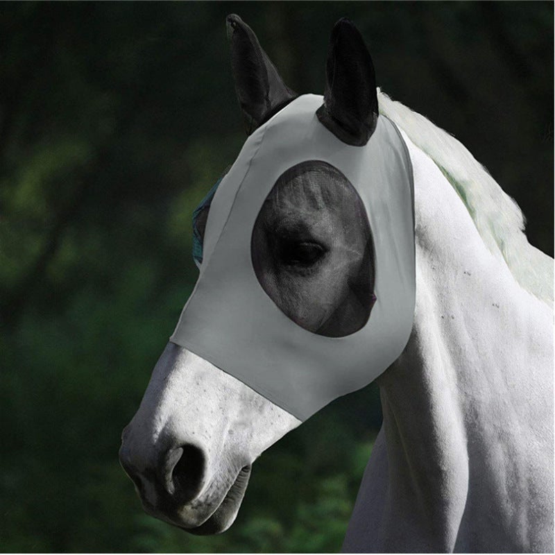 Generic Flexible Mesh Equine Face Cover Grey 