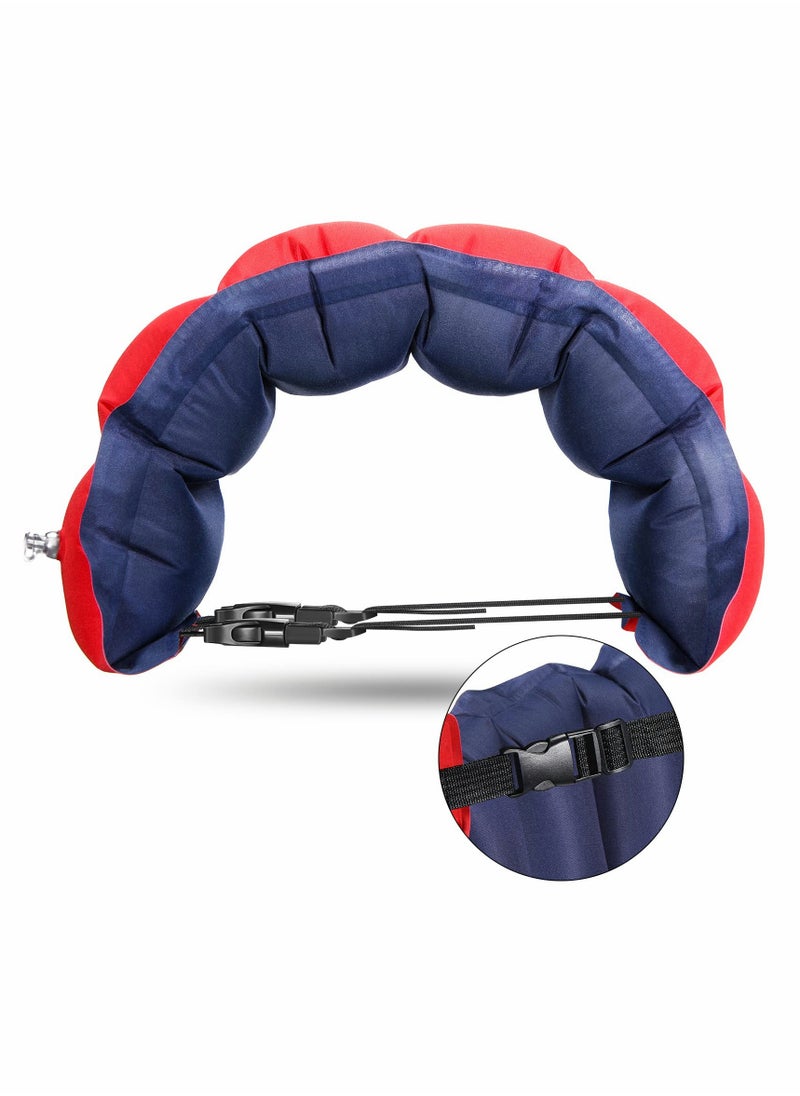 SYOSI - Inflatable Swim Belt Pool Flotation Belt Portable Waist Floatation Belt for Adults Adjustable Floating Belt Swimming Training Aid Waist Belt with Buckle and Rope for Swimming Beginner - Image 1