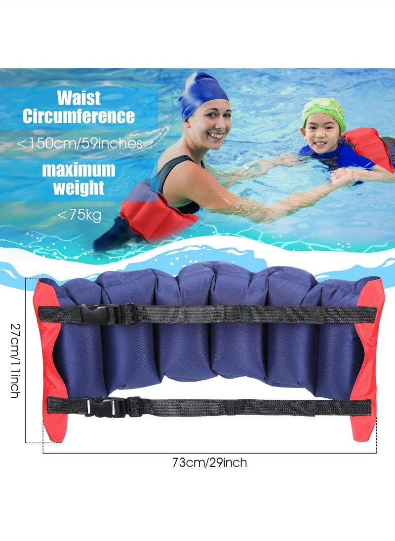 SYOSI - Inflatable Swim Belt Pool Flotation Belt Portable Waist Floatation Belt for Adults Adjustable Floating Belt Swimming Training Aid Waist Belt with Buckle and Rope for Swimming Beginner - Image 1