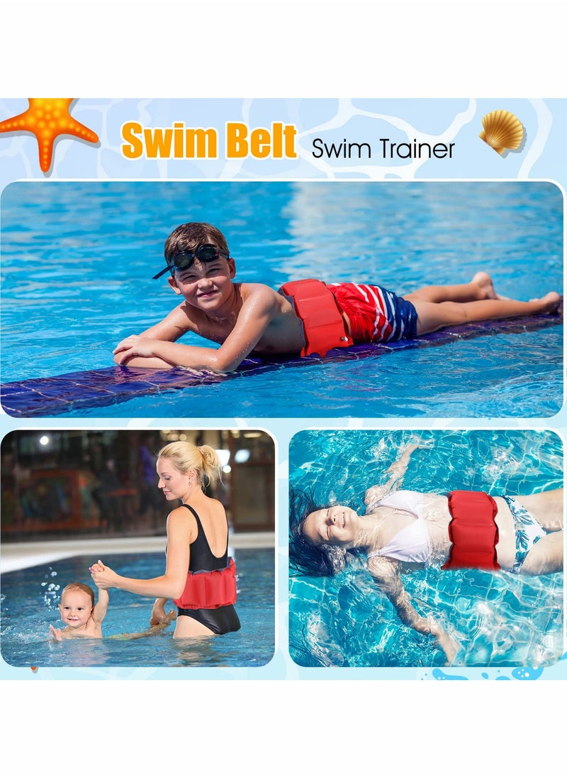 SYOSI - Inflatable Swim Belt Pool Flotation Belt Portable Waist Floatation Belt for Adults Adjustable Floating Belt Swimming Training Aid Waist Belt with Buckle and Rope for Swimming Beginner - Image 1
