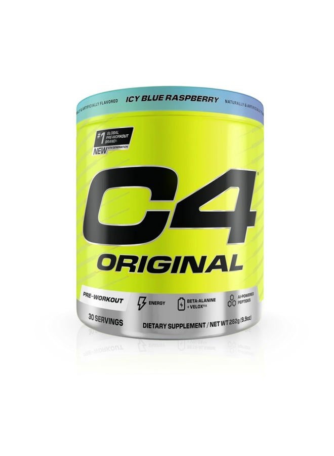 C4 Cellucor C4 Original Pre-Workout Powder Icy Blue Raspberry, 30 Servings Sugar-Free Energy Supplement with 150mg Caffeine, Beta-Alanine, Creatine & Vitamin C for Immune Support, For Men & Women - Image 4