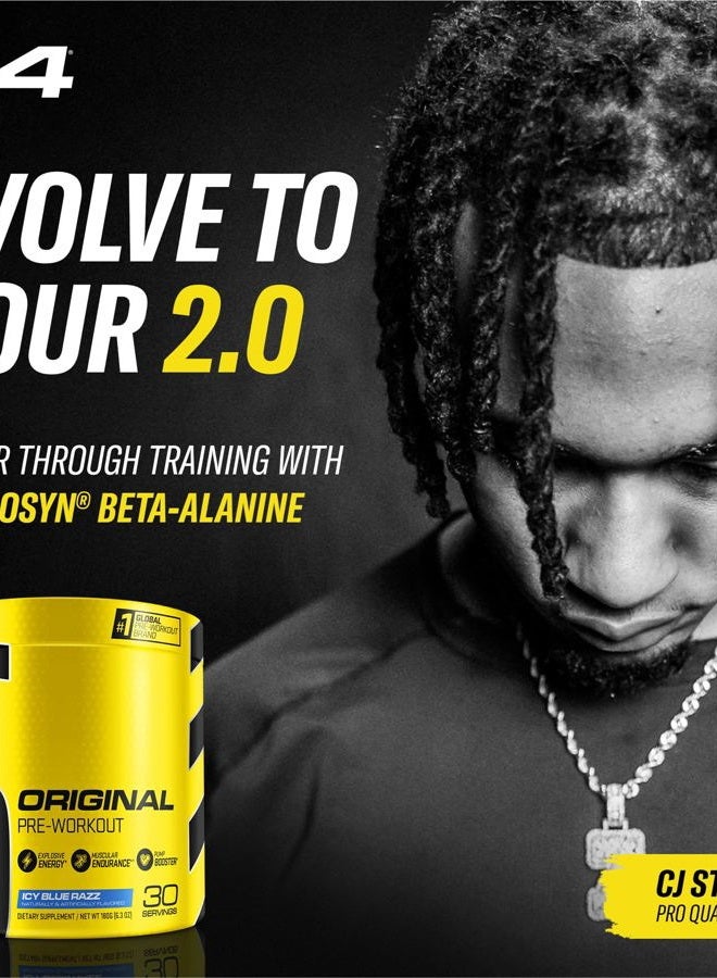C4 Cellucor C4 Original Pre-Workout Powder Icy Blue Raspberry, 30 Servings Sugar-Free Energy Supplement with 150mg Caffeine, Beta-Alanine, Creatine & Vitamin C for Immune Support, For Men & Women - Image 5