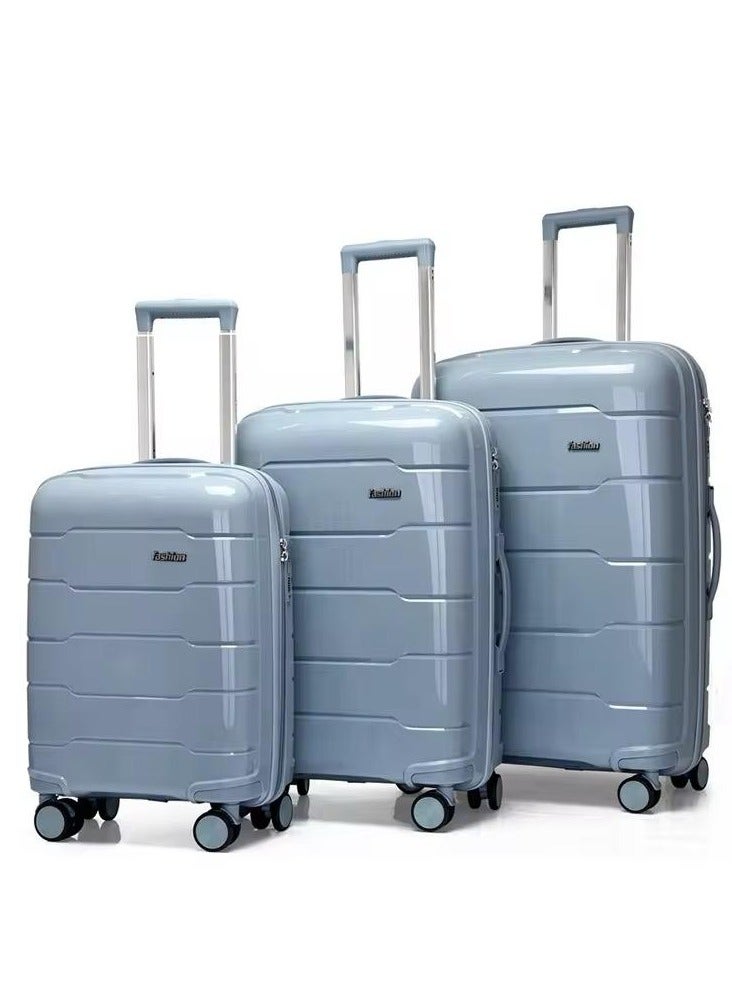 مجموعة أمتعة من مادة البولي بروبلين المكونة من 3 قطع - سحاب مضاد للسرقة مع قفل TSA وعجلات دوارة بزاوية 360 درجة - أمتعة غير قابلة للكسر ومثالية للسفر بغرض العمل والترفيه (مقاس 28 بوصة ، 24 بوصة ، 20 بوصة)