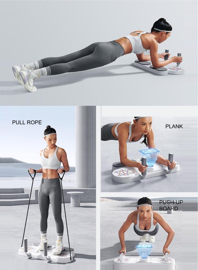 Arabest 5 in 1 Push Up Board, Multifunction Press Up Board with Timing Resistance Bands,Muscles Exercise Pushups Training, 5 In 1 Abdominal Training Board, Suitable For Indoor, Outdoor, Training Room - Image 3