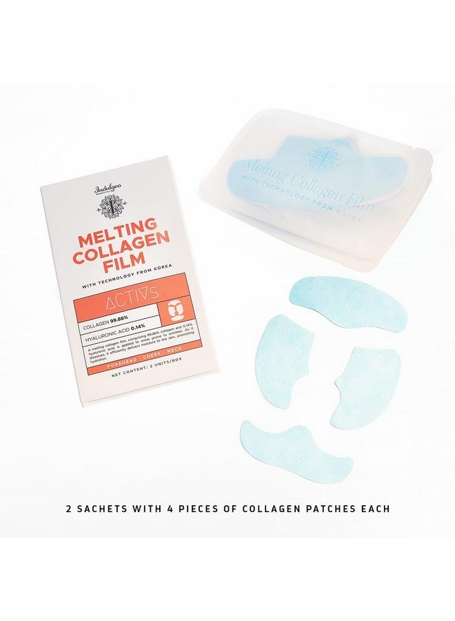 Indulgeo ESSENTIALS Melting Collagen Sheet Mask For Hydrated & Tightened Skin | Set Of 2 Full Face Pack Mask Reduces Self-Dissolving Korean Sheet Mask With Collagen & Hyaluronic Acid (Only Mask) - Image 2