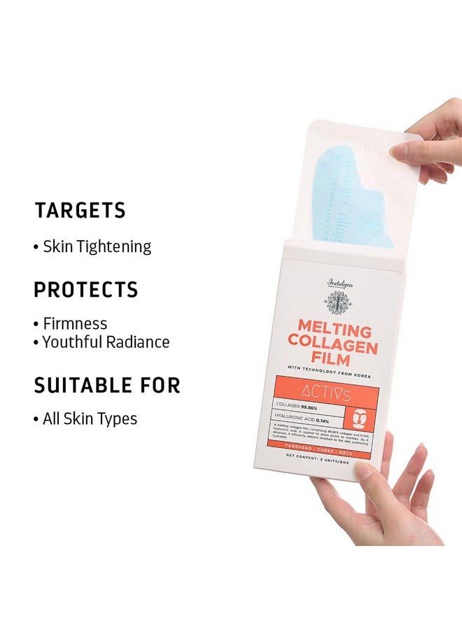 Indulgeo ESSENTIALS Melting Collagen Sheet Mask For Hydrated & Tightened Skin | Set Of 2 Full Face Pack Mask Reduces Self-Dissolving Korean Sheet Mask With Collagen & Hyaluronic Acid (Only Mask) - Image 3
