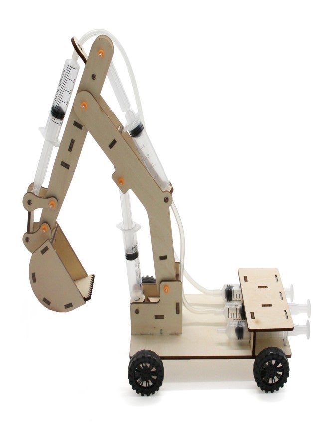 2pcs,Wooden Excavator Model DIY Hydraulic Excavator for Educational Construction Mini Experiment Kit to Enhance Practical Skills and Creativity - Image 3