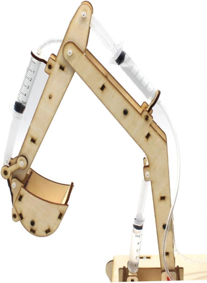 2pcs,Wooden Excavator Model DIY Hydraulic Excavator for Educational Construction Mini Experiment Kit to Enhance Practical Skills and Creativity - Image 4