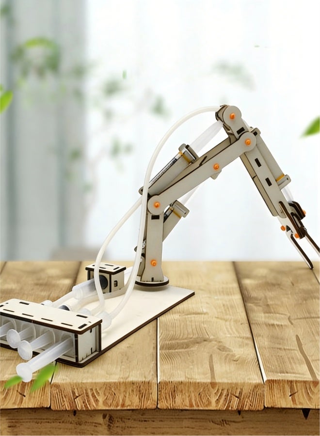 2pcs,Wooden Excavator Model DIY Hydraulic Excavator for Educational Construction Mini Experiment Kit to Enhance Practical Skills and Creativity - Image 4