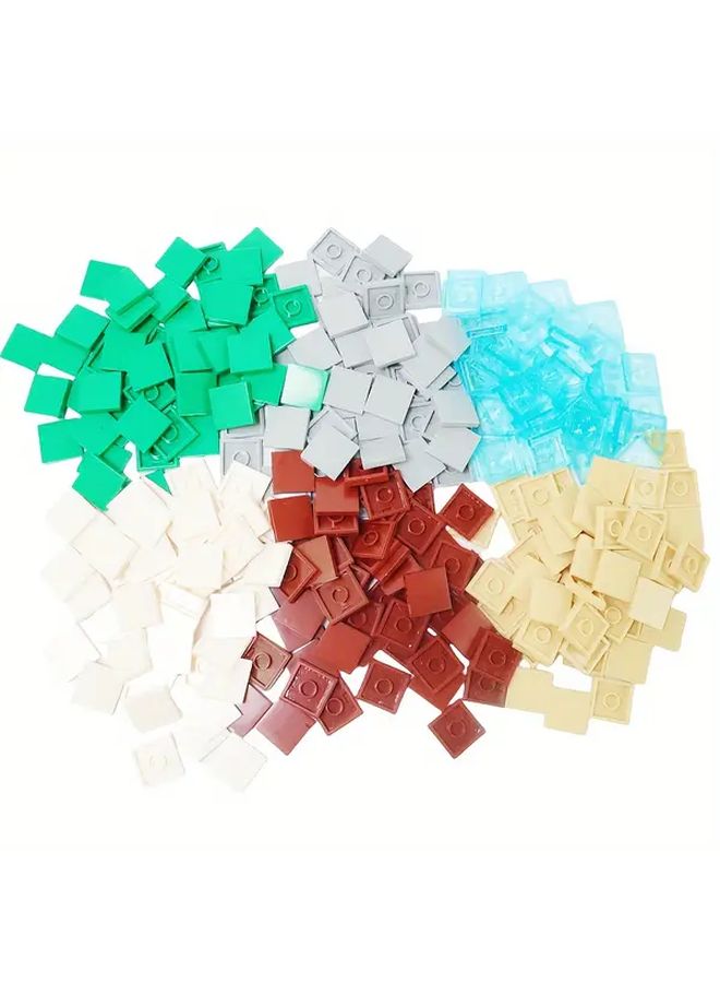2x2 White Flat Bricks Street View Garden Building Blocks Educational Creative Play Set Ages 3 6 - Image 1