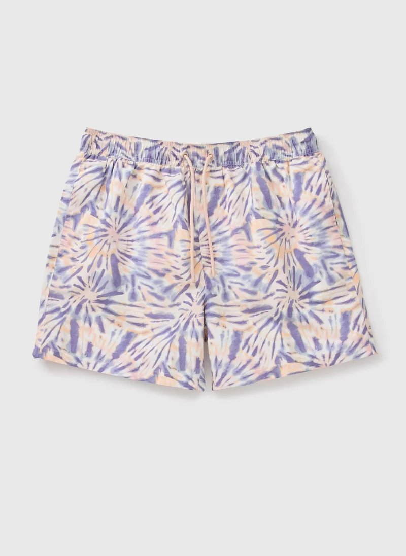 Matalan Blue Tie Dye Swim Shorts