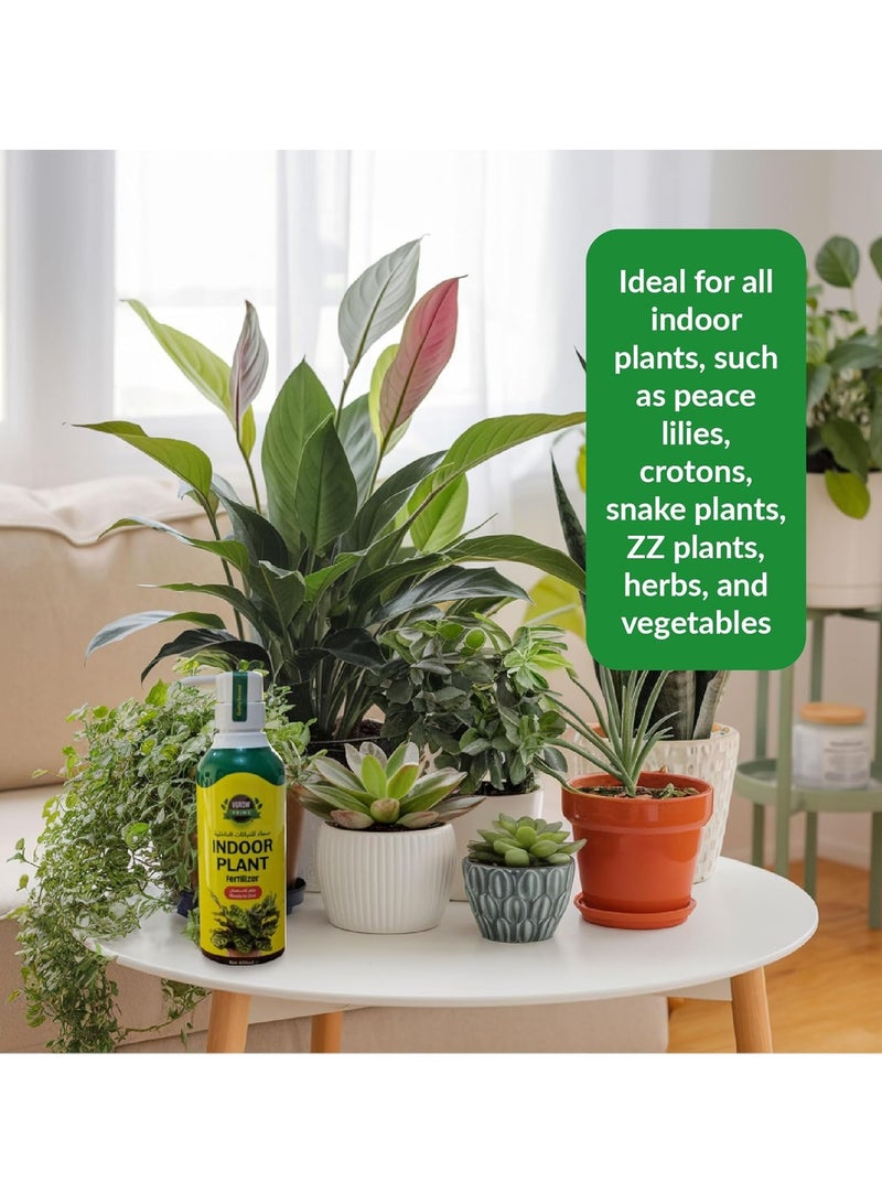 فيجرو برايم سماد نباتي داخلي جاهز للاستخدام أثناء الزراعة - زجاجة تغذية مضخة سعة 400 مل، تركيز متوازن من النيتروجين والفوسفور والبوتاسيوم لجميع النباتات الداخلية - Image 4