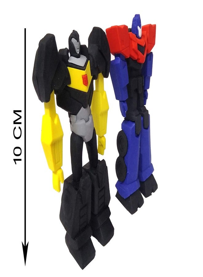 TECHNOCHITRA® Robot Shape Erasers Set|Jumbo Erasers Pack of 2 |Eraser Set for Kids - Image 2