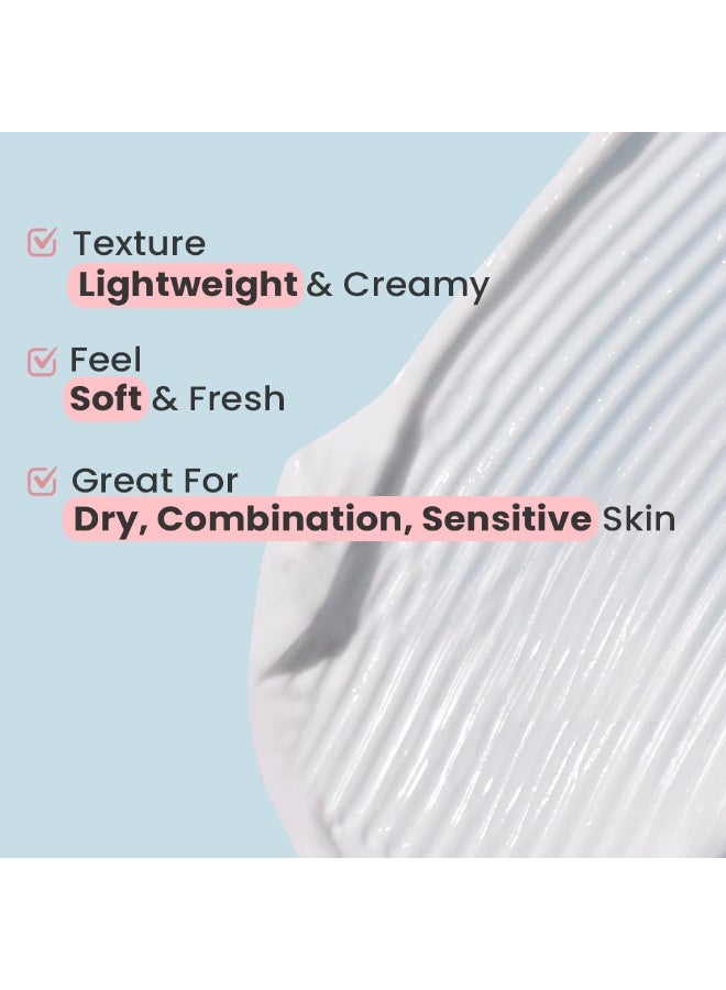 Glamveda Rice & Ceramide Face Moisturizer Cream For Dry & Oily Skin | Skin Barrier Building & Nourishing | Fine Lines Wrinkles, Age Spots & Hyperpigmentation | No Paraben, Sls | Pack Of 2 100ml - Image 3