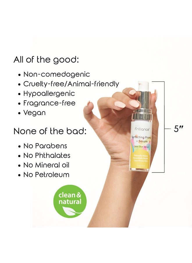 Frilliance - 2 In 1 Clear Skin Perfecting Primer & Serum For Acne Vegan Cruelty Free For Teens Of All Skin Types Mandelic Acid & Niacinamide Fights Breakouts Blackheads 15 Ml / .5 Fl Oz - Image 1