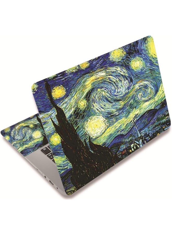 icolor Laptop Skin Sticker Decal 12 13 13.3 14 15 15.4 15.6 inch Personalized Universal Notebook Vinyl Skin Stickers Cover Art Decal Computer Protector (Starry Night) - Image 1
