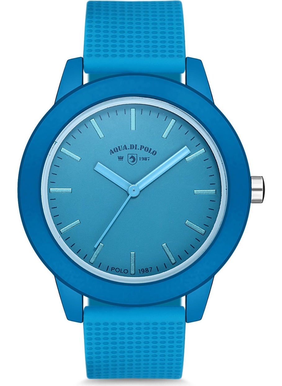 Aqua Di Polo 1987 Aqua di Polo Women's Analog Wristwatch with Blue Silicone Strap APSR1-A9632-USMMM 