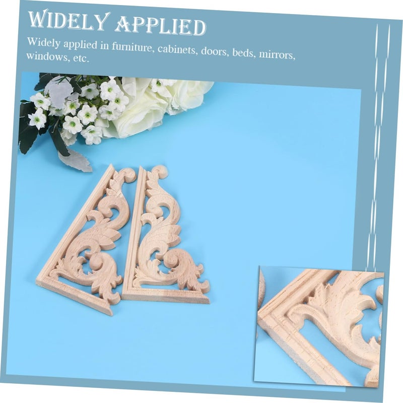 Light durable upgraded substance MAGICLULU 2pcs Chinese Style Wood Carved Onlay Elegant Unpainted Furniture Appliques for Door and Cabinet Decoration Solid Wood Decals for Home Decor Global simple assemble options Elegant upgraded practical design Classic modern blend design All condition resistant crafted quality Reinforced edge Changing environment compatible Varied dimensions All climate suitability Economical varied design options Multi-budget available picks Daily use improved quality Fine polished finish Gulf climate upgraded quality Individual group scene compatible Practical build Domestic distribution ready Salt mist resistant Smooth joint Nationwide delivery Cost effective global grade quality All-round well-engineered practical build Spec compliant trusted quality Single & bulk storage compatible Nationwide warehouse layout - Image 4