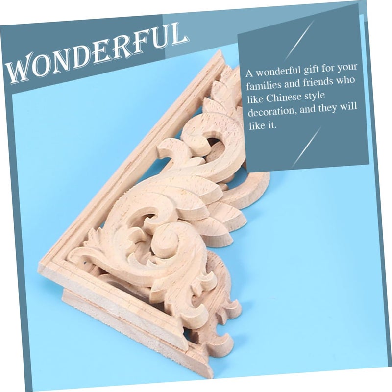 Light durable upgraded substance MAGICLULU 2pcs Chinese Style Wood Carved Onlay Elegant Unpainted Furniture Appliques for Door and Cabinet Decoration Solid Wood Decals for Home Decor Global simple assemble options Elegant upgraded practical design Classic modern blend design All condition resistant crafted quality Reinforced edge Changing environment compatible Varied dimensions All climate suitability Economical varied design options Multi-budget available picks Daily use improved quality Fine polished finish Gulf climate upgraded quality Individual group scene compatible Practical build Domestic distribution ready Salt mist resistant Smooth joint Nationwide delivery Cost effective global grade quality All-round well-engineered practical build Spec compliant trusted quality Single & bulk storage compatible Nationwide warehouse layout - Image 3