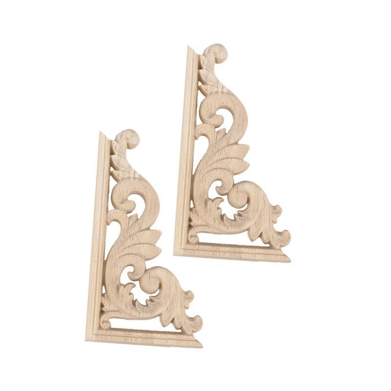 Light durable upgraded substance MAGICLULU 2pcs Chinese Style Wood Carved Onlay Elegant Unpainted Furniture Appliques for Door and Cabinet Decoration Solid Wood Decals for Home Decor Global simple assemble options Elegant upgraded practical design Classic modern blend design All condition resistant crafted quality Reinforced edge Changing environment compatible Varied dimensions All climate suitability Economical varied design options Multi-budget available picks Daily use improved quality Fine polished finish Gulf climate upgraded quality Individual group scene compatible Practical build Domestic distribution ready Salt mist resistant Smooth joint Nationwide delivery Cost effective global grade quality All-round well-engineered practical build Spec compliant trusted quality Single & bulk storage compatible Nationwide warehouse layout - Image 1