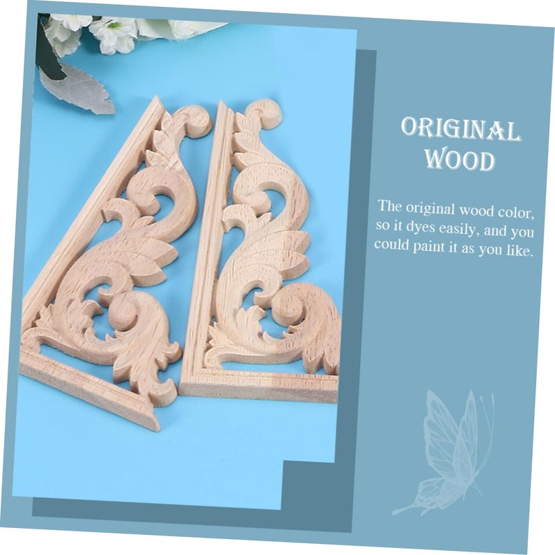 Light durable upgraded substance MAGICLULU 2pcs Chinese Style Wood Carved Onlay Elegant Unpainted Furniture Appliques for Door and Cabinet Decoration Solid Wood Decals for Home Decor Global simple assemble options Elegant upgraded practical design Classic modern blend design All condition resistant crafted quality Reinforced edge Changing environment compatible Varied dimensions All climate suitability Economical varied design options Multi-budget available picks Daily use improved quality Fine polished finish Gulf climate upgraded quality Individual group scene compatible Practical build Domestic distribution ready Salt mist resistant Smooth joint Nationwide delivery Cost effective global grade quality All-round well-engineered practical build Spec compliant trusted quality Single & bulk storage compatible Nationwide warehouse layout - Image 2