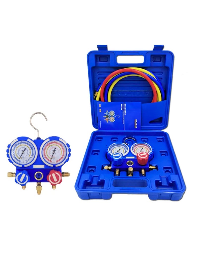 Value Double Gauge Manifold Gauge Value Set with Hoses for R-22 R-134 R404 Value - Image 4