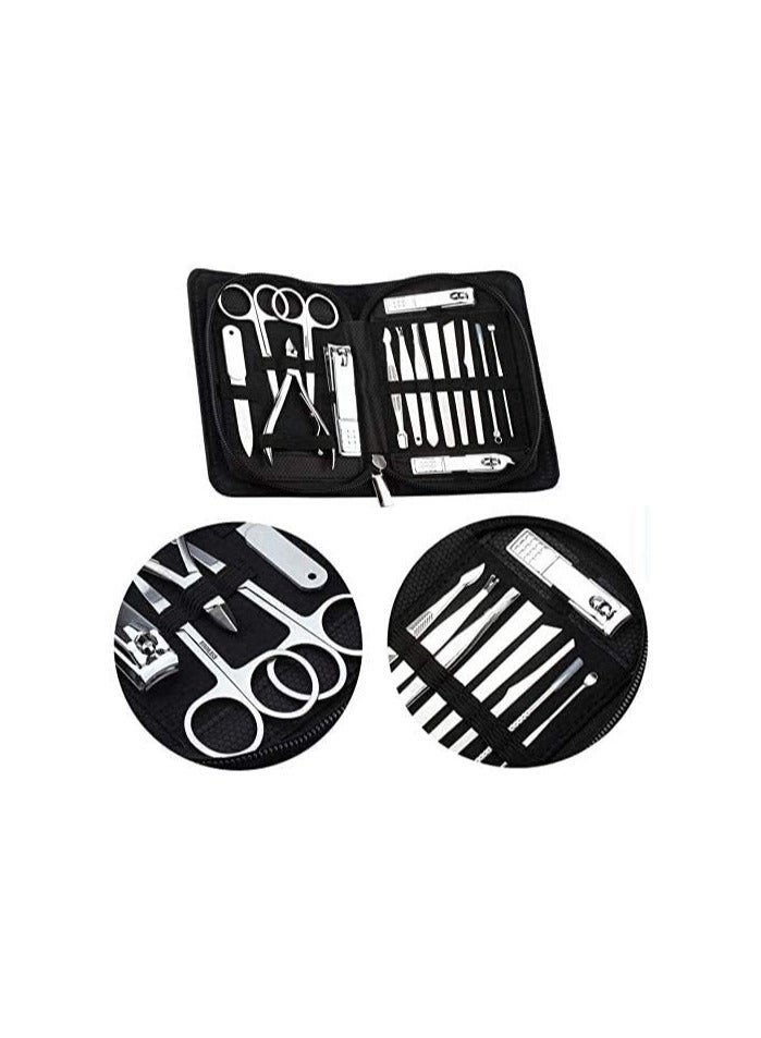 NQOOH Complete 15-piece stainless steel nail care set, clippers, scissors and all-in-one grooming supplies, durable and safe in a bag - Image 4