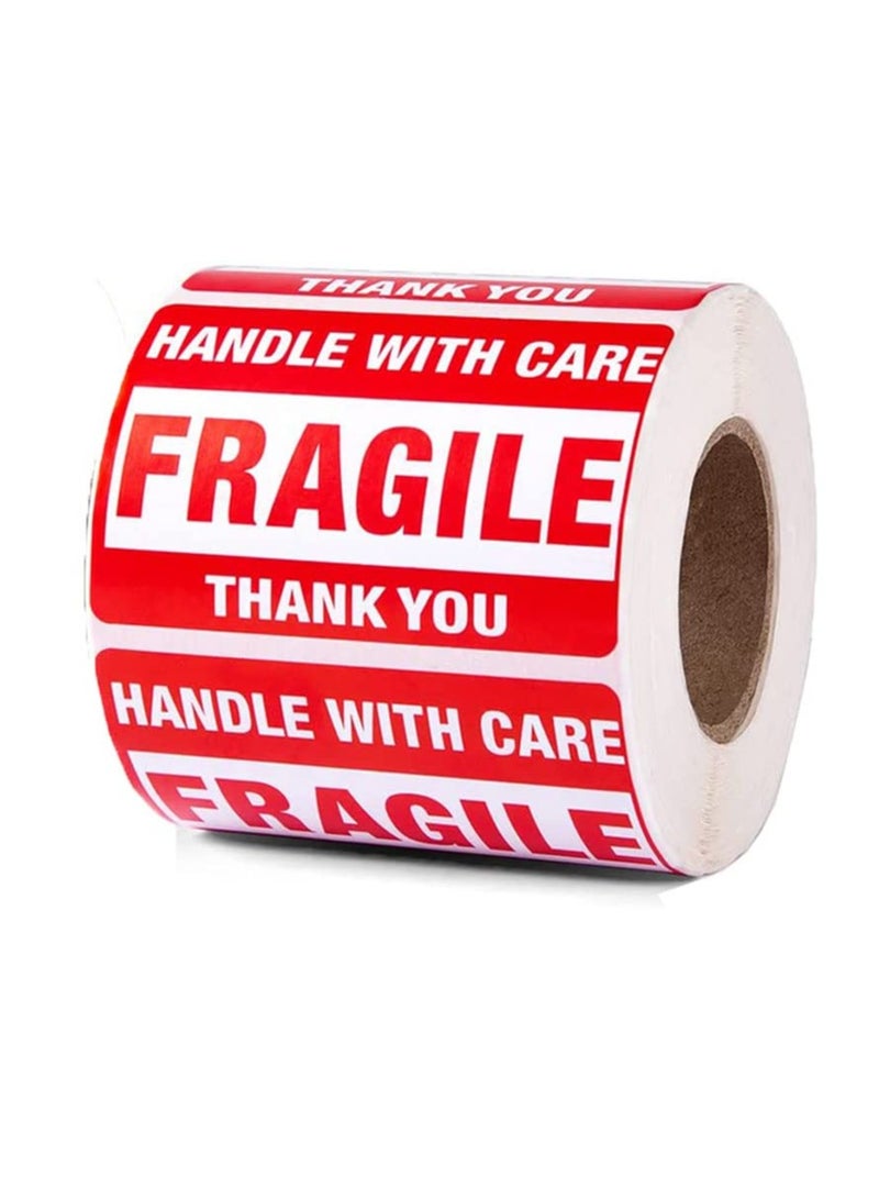 phomemo 2"x3" Self Adhesive Fragile Stickers, Handle with Care Stickers for Packing Shipping Moving Warning Stickers, Thank You Fragile Labels, Permanent Adhesive Shipping Labels (1 Roll 500Pcs)  - Image 2