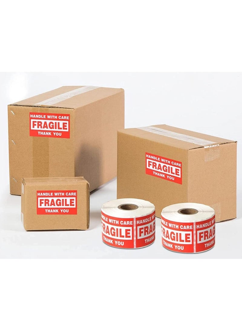 phomemo 2"x3" Self Adhesive Fragile Stickers, Handle with Care Stickers for Packing Shipping Moving Warning Stickers, Thank You Fragile Labels, Permanent Adhesive Shipping Labels (1 Roll 500Pcs)  - Image 4