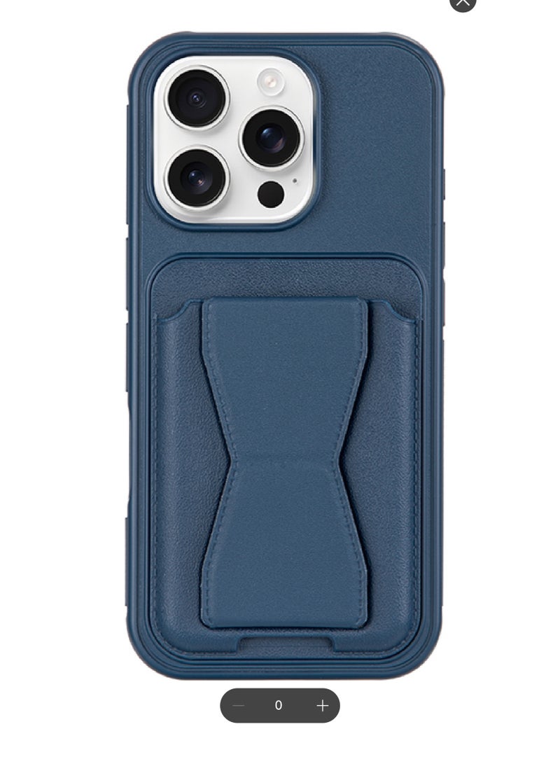 Premium Leather Case with Cardholder for iPhone 15 – Shockproof, Slim Fit, Magnetic Closure, Anti-Scratch Cover - Image 1