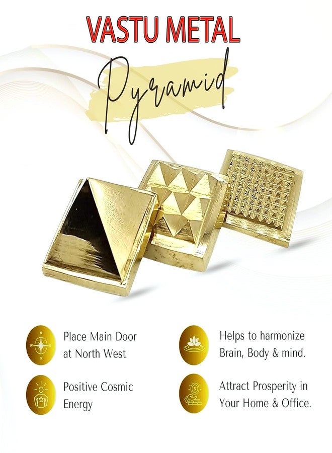 DealFry® Vastu Pyramid That Spreads Positive Vibes, 3 Layer Metal Pyramid for Home & Office Feng Shui Products, Made in India Best for Gifting (Metal, Small) - Image 2