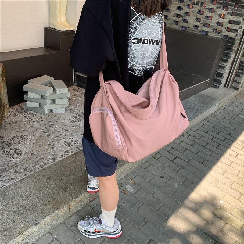 Minimalist Travel Bag Large Capacity Gym Lotus root pink 