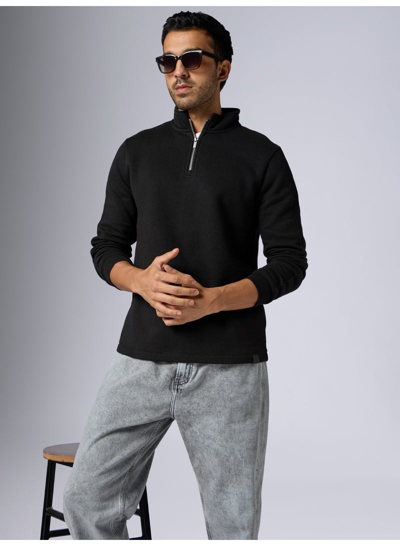 XYXX Men's IntelliSmooth Pulse Relaxed Fit Half-Zip Long sleeve Sweatshirt For Men - Image 1