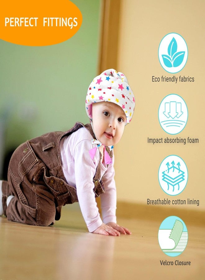 Vparents Joy Baby Head Protector for Safety of Kids 6M to 3 Years- Baby Safety Helmet with Proper Air Ventilation & Corner Guard Protection (Pink) - Image 4