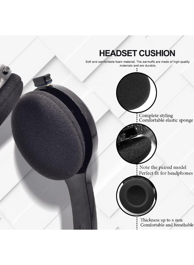 Peachjoy Foam Ear Pad Replacement Cushions, Headphone Earphone Headset Disposable Sponge Covers 10 Pairs 60mm/2.4" Replacement Foam Earbud Earpads Sponge Cushion Covers headset Black (Black) - Image 4