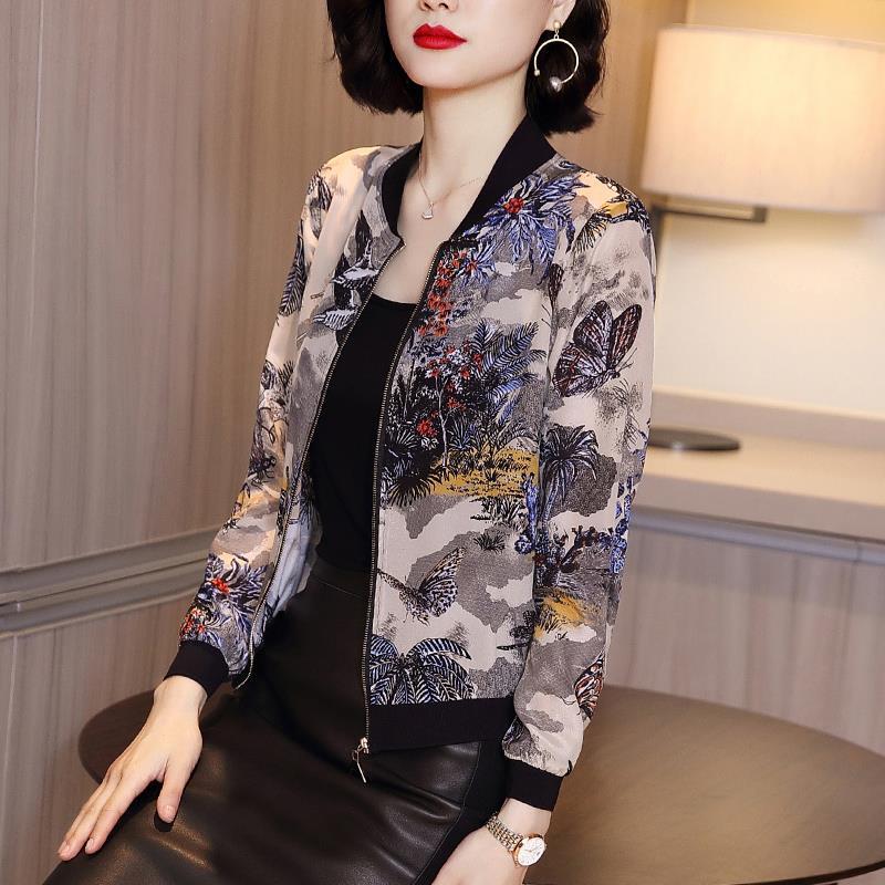 2024 Summer New Large Size Loose Fit Jacket Cardigan Top Short Jacket Trendy Printing Sun Protection Baseball Uniform For Women 3040# 
