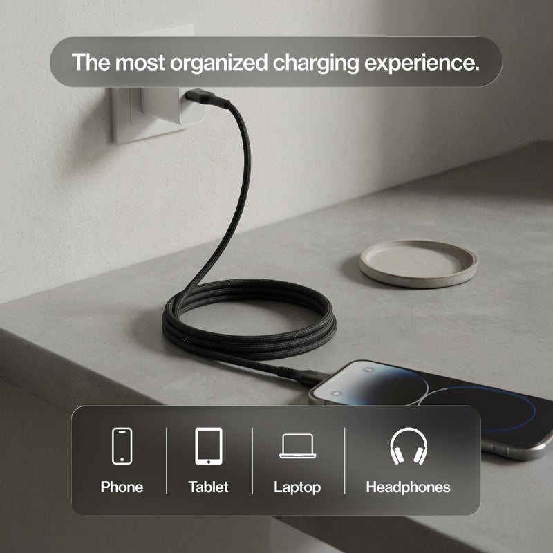 Statik MagStack USB A to Lightning Cable MFi Certified, Clutter-Free Magnetic Charging Cable, Anti-Tangle Phone Charger Cord, 12W, Compatible with iPhone 14 Pro Max, 13 12 11, 6FT/2M - Image 4