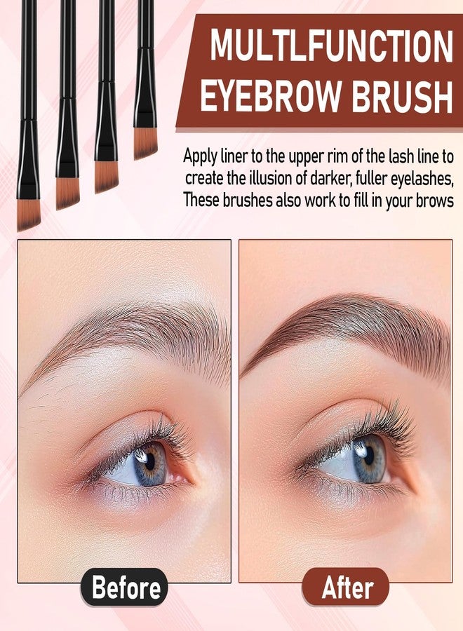 Oqqlin 300 Pcs Brow Tint Brush, Black Portable Angled Eyebrow Brushes Soft Disposable Eyebrow Brush for Concealer, Eyebrows, Eye Shadow - Image 5